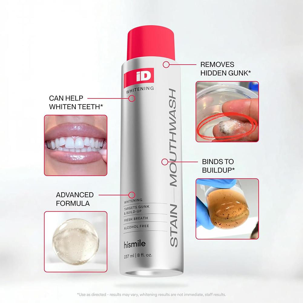 Teeth Whitening Mouthwash - Hismile iD Enxaguante Bucal Sem Álcool